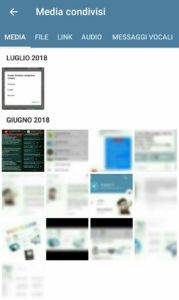 telegram 4.9 tab media condivisi messaggi salvati