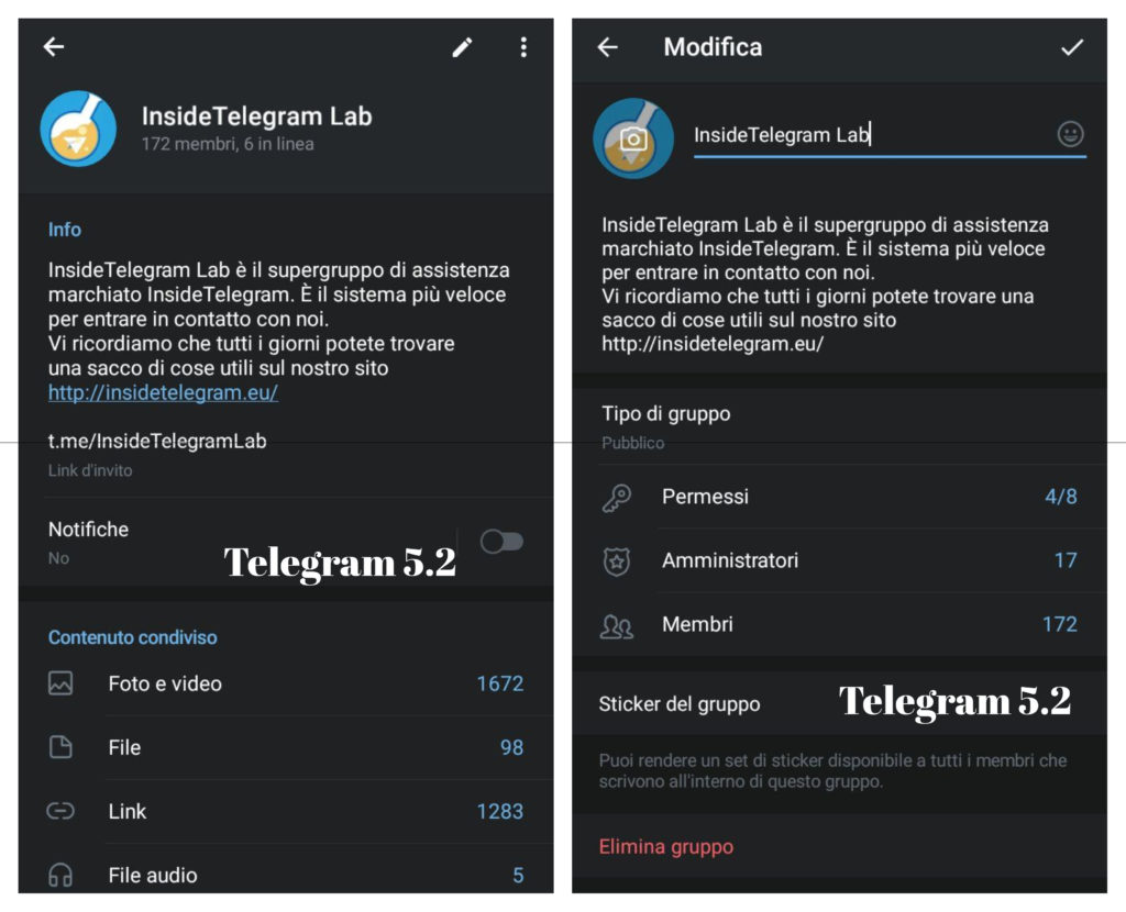 Telegram 5.2 pannello admin gruppi-2