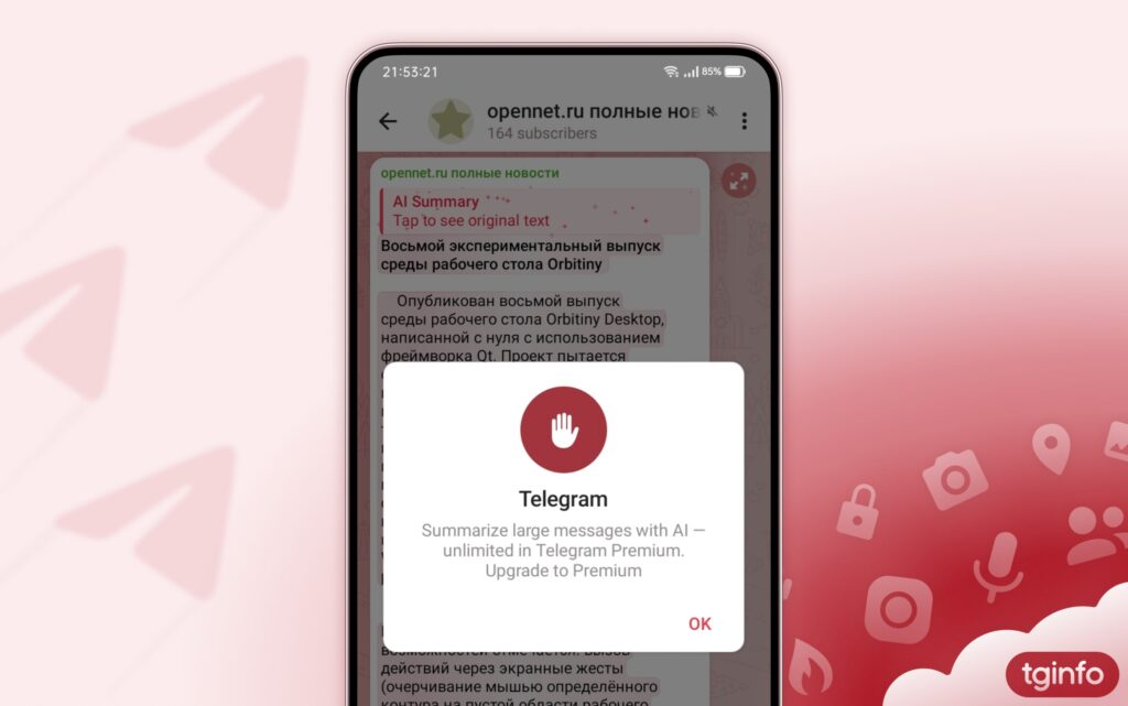 Unlimited Post Summarization Telegram