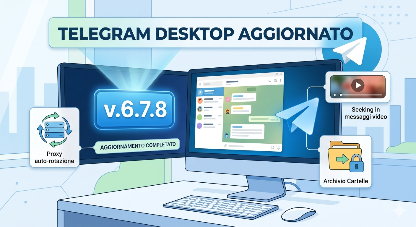 Telegram Desktop aggiornato - v.6.7.8