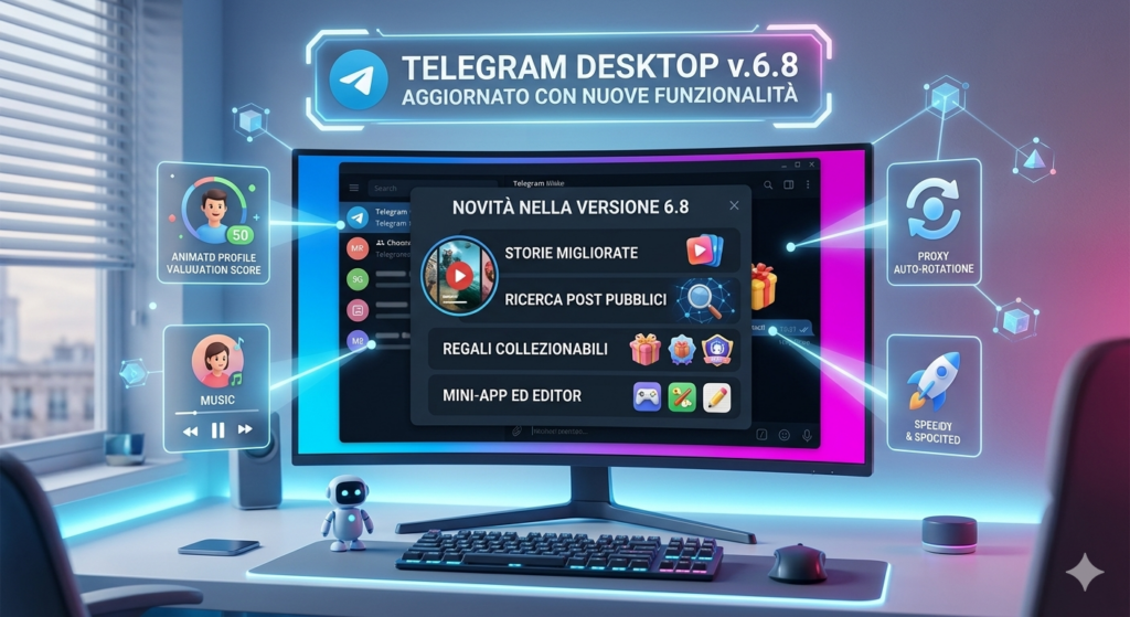 Telegram Desktop aggiornato - v.6.8
